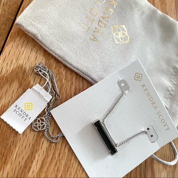 NWT Kendra Scott rhodium mother of pearl pendant - Picture 4 of 6